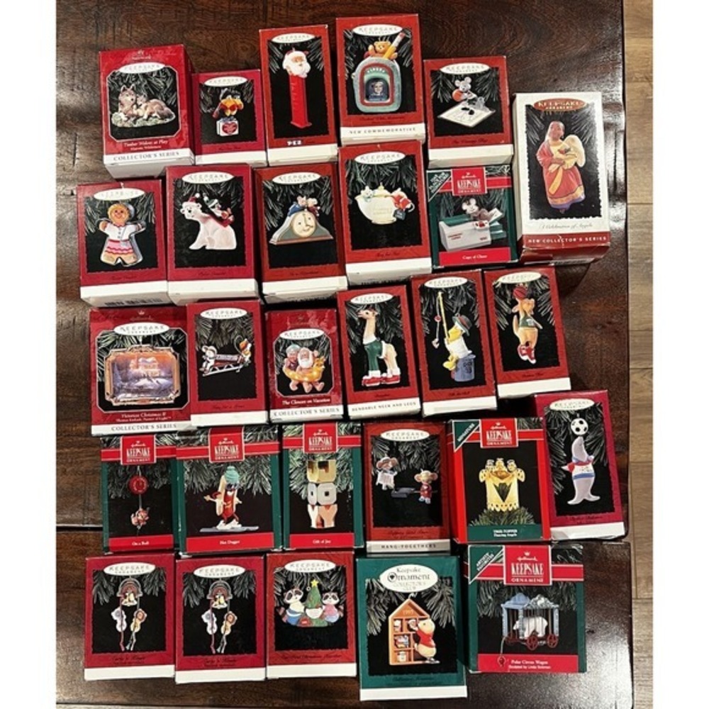 28! Vintage 90s Hallmark Keepsake Ornaments - Collectors Series/artists Favorite